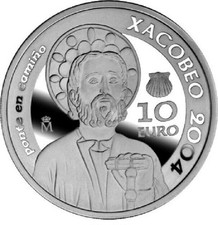 SPAGNA ESPANA 10 EURO 2004 "XACOBEO " Proof