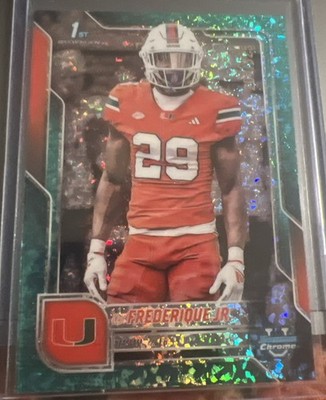 DJ Frederique Jr 2025 Bowman U Chrome  1st Aqua Mini Diamond 207/325 Miami