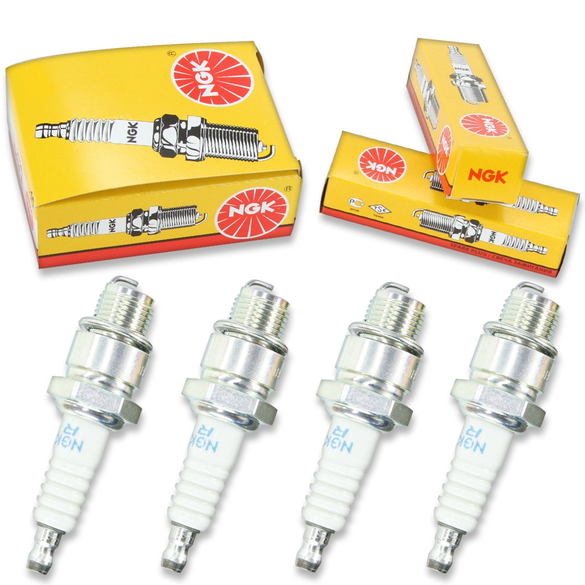 4 pc NGK 4122 BR7HS Standard Spark Plugs for WR5AP WR5AC WR5A W22FSR-U ro