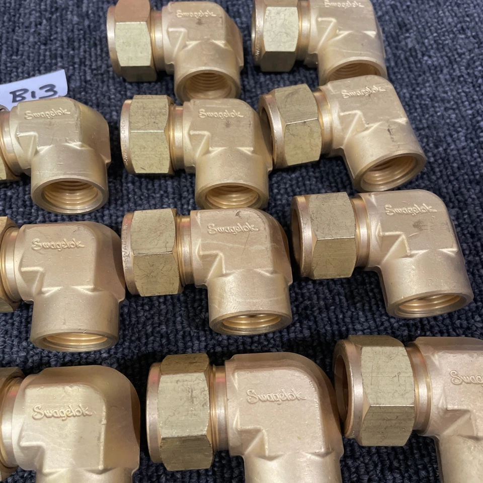 (11) Swagelok B-1210-8-8 3/4 Tube x 1/2 FNPT Brass Female Elbow Fitting - Image 3 of 4