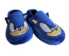 Sonic The Hedgehog Kids Blue Slippers Size 12 Excellent Condition