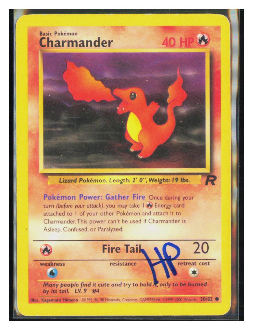 Pokemon Charmander Team Rocket 50/82 Unlimited HP