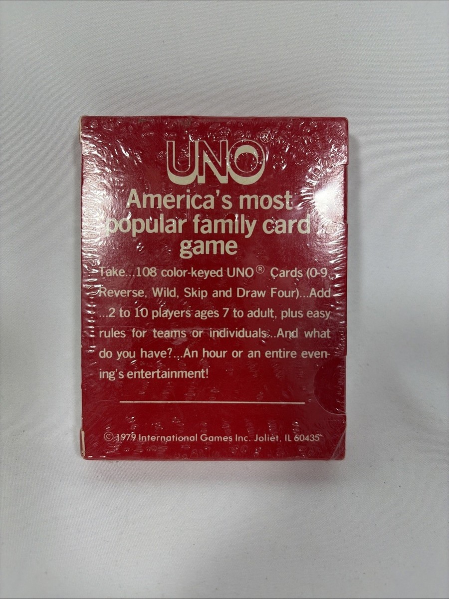 Uno Card Game 1979 New Sealed Box | eBay