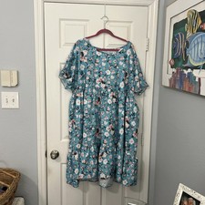 Pretty Floral Romantic Roses Spring / Summer Everyday Over The Head 5X Dress