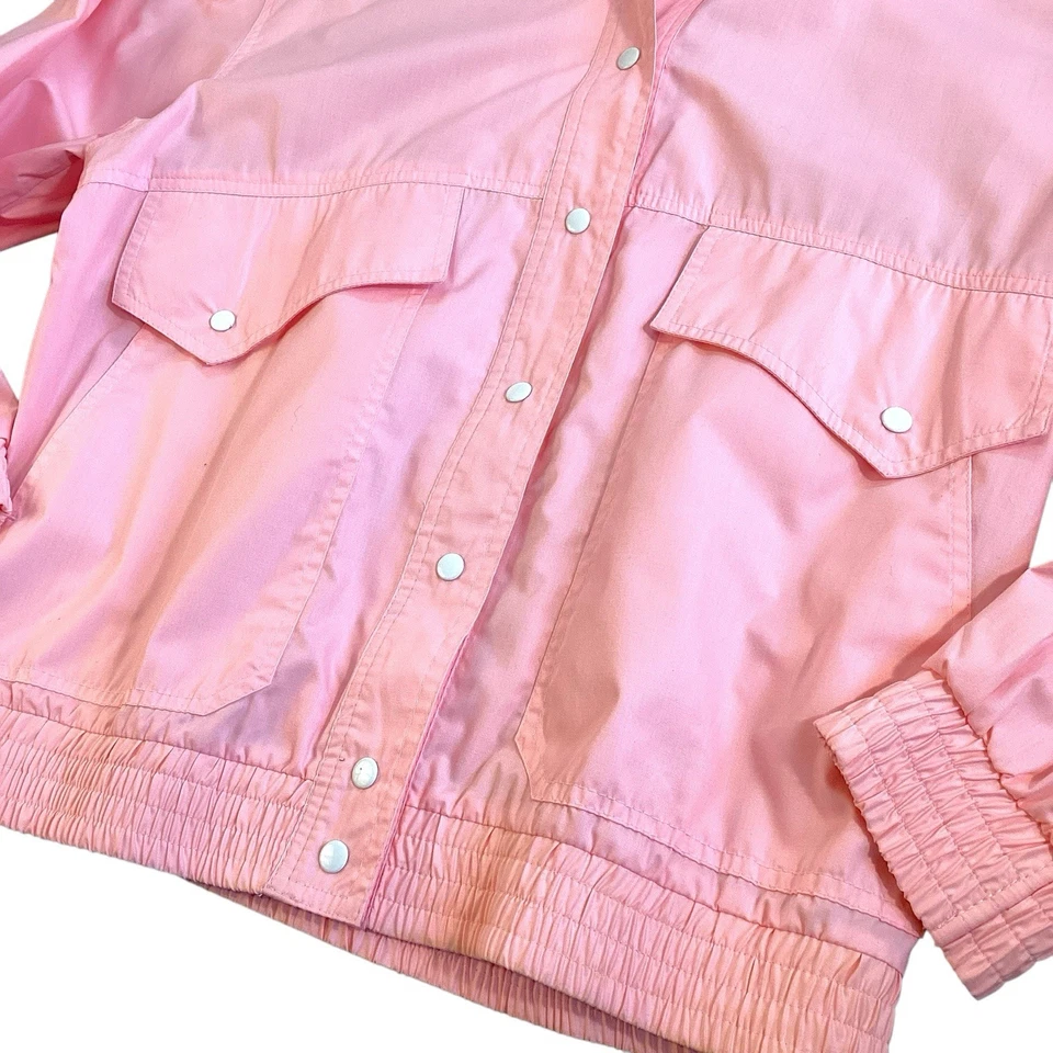 Vintage Koret Snap Bomber Style Jacket GREASE Pink Ladies Size Small Lightweight - Image 2 of 4