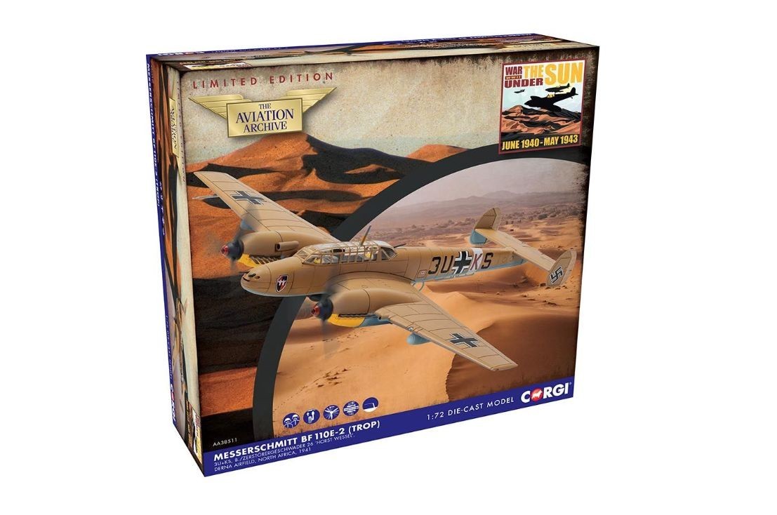 Corgi Aviation Archive AA38511 Messerschmitt Bf 110E-2 (Trop)