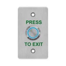 Waterproof Exit Door Push Button with Blue LED, IP67 Stainless Steel Switch