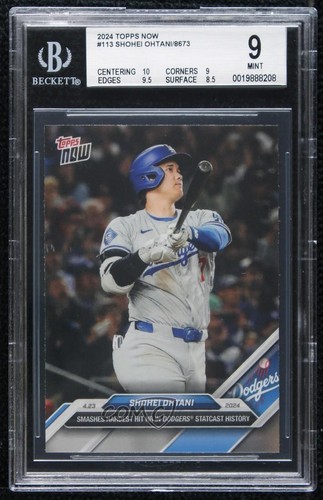 2024 Topps Now /8673 Shohei Ohtani #113 BGS 9 MINT 0w48