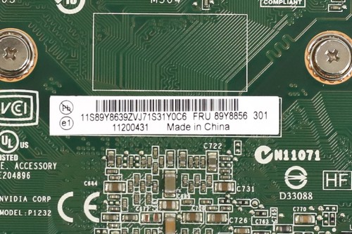 Lenovo NVIDIA Quadro 2000 1GB GDDR5 PCIe x16 Graphics Card FRU P/N: 89Y8856 - Picture 4 of 4