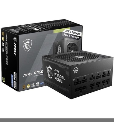 MSI Mag A750GL PCIE5 PSU 750W Fully Modular Power Supply 80+ Gold *SEALED*