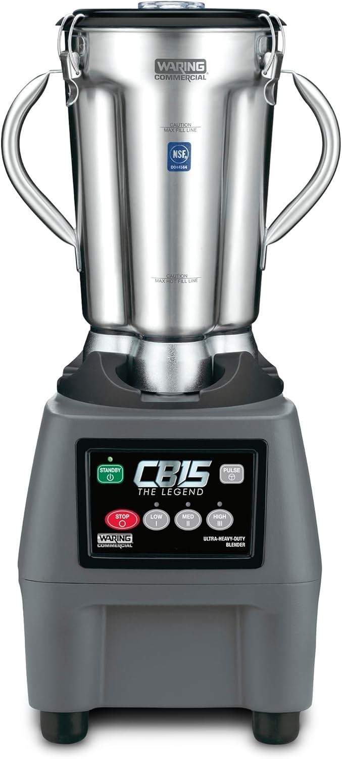 Waring Commercial CB15 Ultra Heavy Duty 3.75 HP Blender 120V, 5-15 Phase Plug
