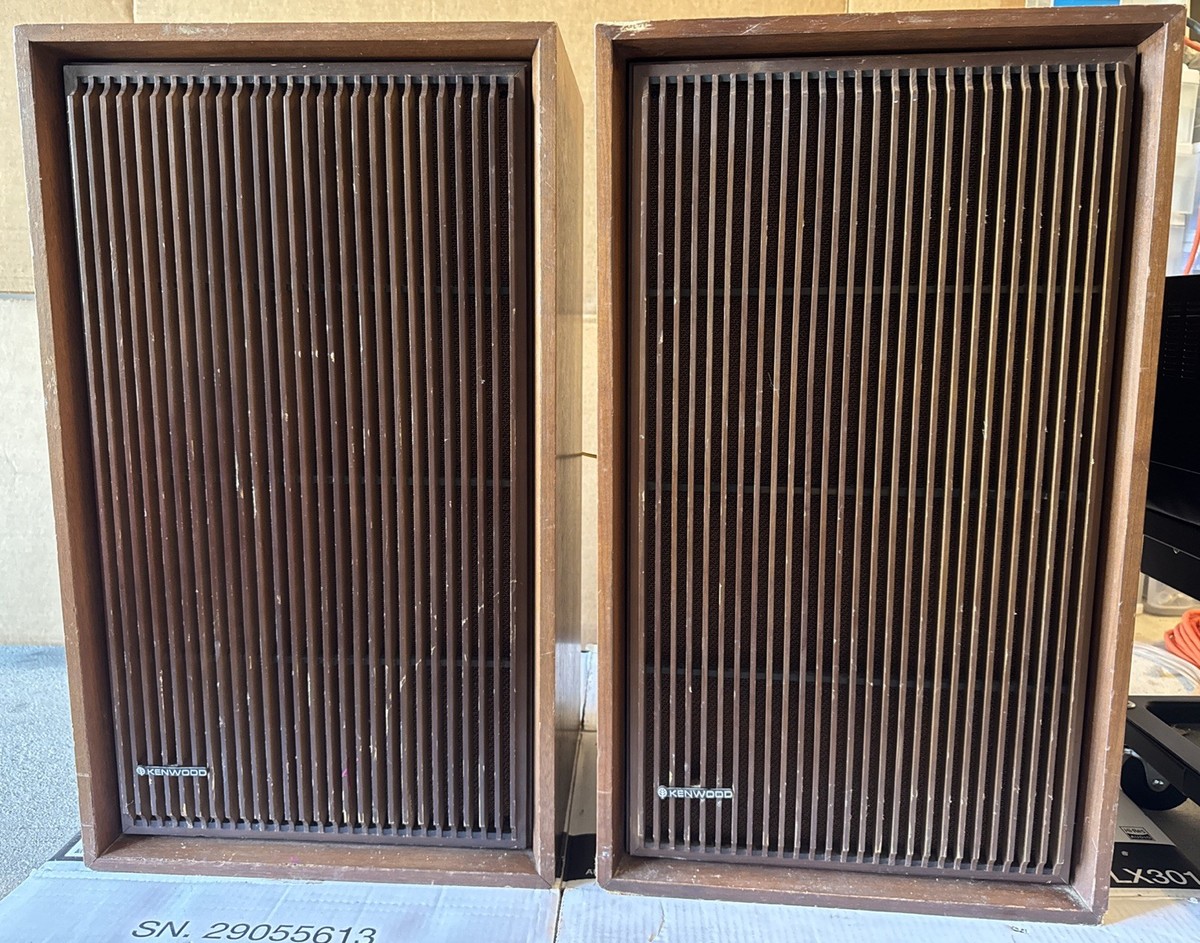 Vintage Kenwood Speaker KL-5080A 4 Way 5 Speaker System Wood RARE