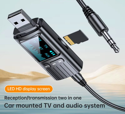 Bluetooth 5.4 Audio Receiver Adapter AUX Kabel Auto 3.5mm Klinke KFZ Empfänger
