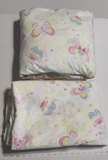 Pottery Barn Kids Girl s Organic Cotton Butterfly Queen Flat Fitted Sheet READ