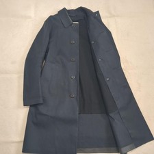 MACKINTOSH Dunkeld Rubberized Coat Size 38 Navy Chesterfield