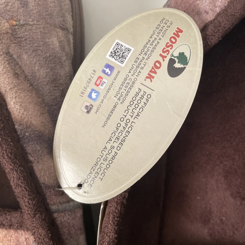 Новый с Ярлыками Mossy Oak камуфляж тапочки мужской размер XL (13-14) коричневый/зеленый - Изображение 2 из 4