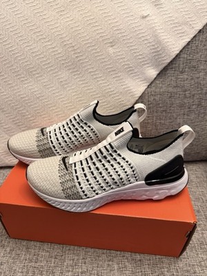 Nike React Infinity Flyknit 2 Men's Running Shoes Size 7.5 Black White