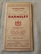 Barnsley Geographia Street Plan - showing public buidlings, parks Street Index