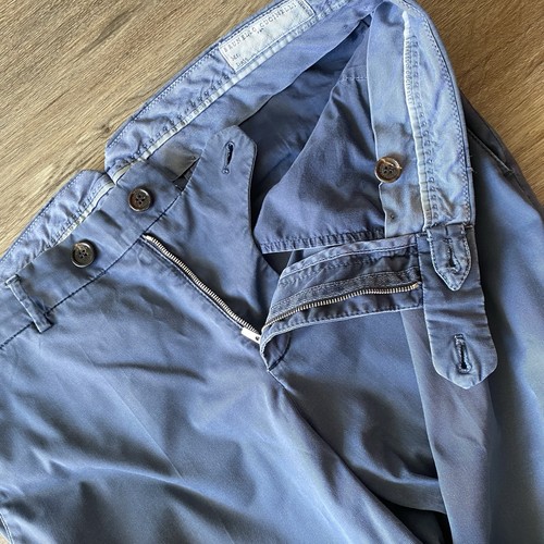 Brunello Cucinelli Mens Italian Fit Trouser Chino Pants Sz 50 Blue Made in Italy - Picture 14 of 19