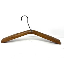 Antique CURTIS LEGER FIXTURE Co Chicago Wooden Wood Clothes Hanger Advertising