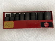 Wright Tool 38 Drive Sae Impact Socket Set With Metal Tray 314 U.s.a. Wright Tool 38 Drive Sae Impact Socket Set With Metal Tray 314 U.s.a.