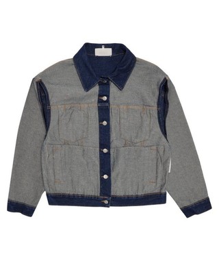 Maison Margiela Inside Out Denim Jacket Blue Raw Reversed Designer Italian