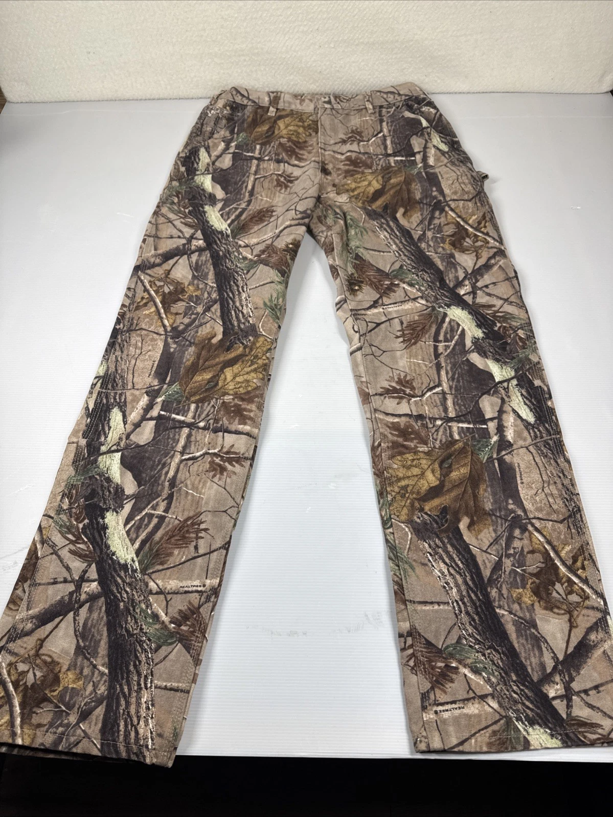 VTG Carhartt Realtree Camo Carpenter Pants B235 CAP 34x34 Dungaree Fit Rare