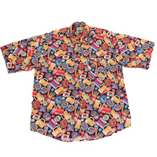 Vintage Beer Brewery All Over Print Hawaiian Shirt XL, Drinking Alcohol Golf 90s