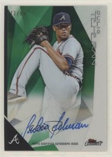 2015 Topps Finest Auto Green Refractor 73/99 Julio Teheran #FA-JT Auto a2v