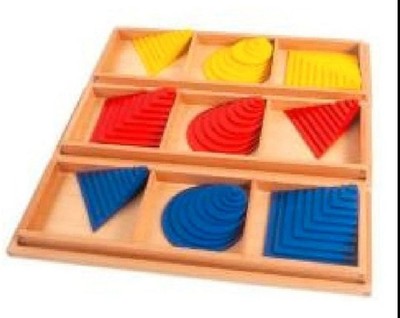 Montessori Kreise Dreiecke und Quadrate In Einer Box Holzspielzeug Lernspielzeug