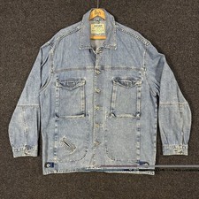 Vintage Guess Jeans Denim Chore Jacket Men's L USA Made Workwear Barn Coat