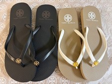 TORY BURCH Flip Flops 6 7 8 9 10 Women Sandals US Size Black Tan White