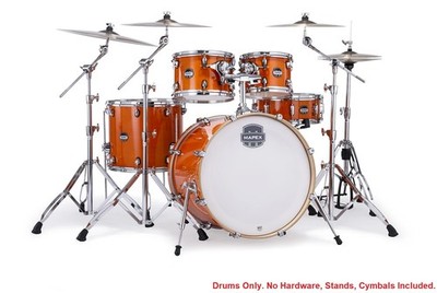 Mapex Mars Maple Glossy Amber Rock Drums 22_10_12_16_14x5.5 Shells | Auth Dealer