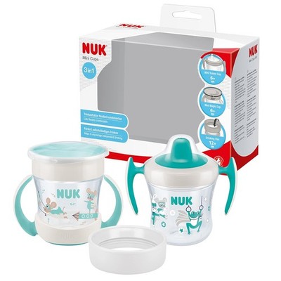 NUK Mini Cups Trinklernbecher Set 160ml Magic Cup Trainer Cup Griffe 2Stk