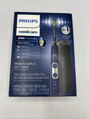 Philips Sonicare 6100 Protective Clean Electric Toothbrush Navy Blue Black New