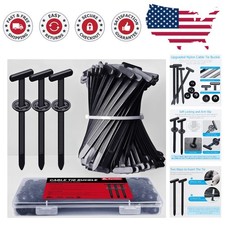 Durable UV-Resistant 30Pcs Nylon Cable Tie Buckles - Ideal for Repair & Storage