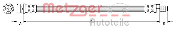 Hinterachse Links Metzger 4110992 Bremsschlauch FüR Ford-image