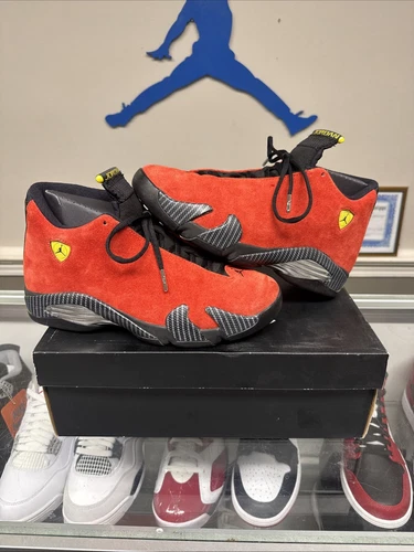 Nike Air Jordan Retro 14 XIV Ferrari OG Challenge Red Vibrant Yellow Size 8.5