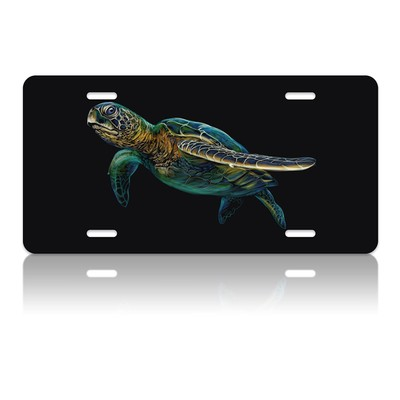 #ad Watercolor Sea Turtle Car Front License Plate Cover Cute Turtles 12.2quot; x 6.2quot; $8.88