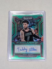 2022 Panini Prizm Draft Picks Penmanship Green Prizm Teddy Allen 