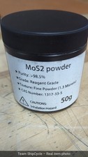 U91980 Molybdenum Disulfide MoS2 Powder 50g 17 oz 8000 Mesh 13m Low G1N