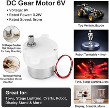 DC6V Mikro-Elektromotor mit hohem Drehmoment und langsamer Drehzahl,