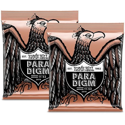 Ernie Ball Paradigm Phosphor Bronze Acoustic Guitar Strings Light Bundle (2Pk)