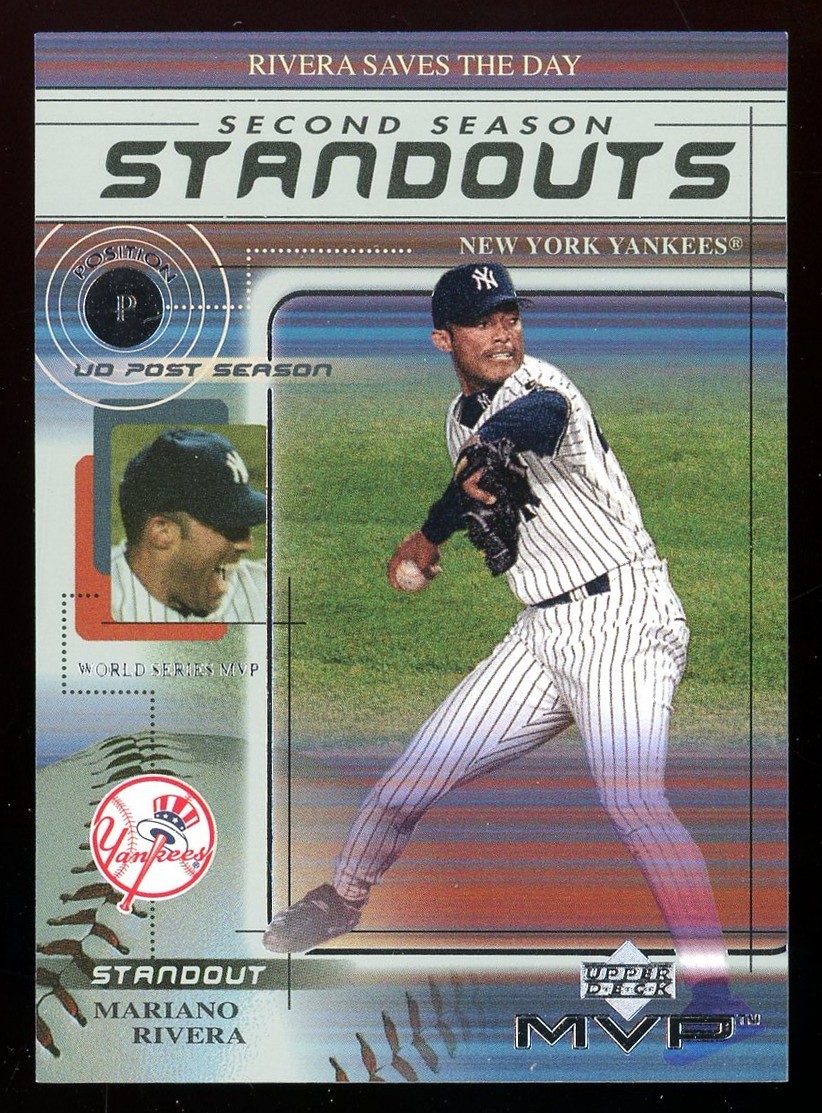 2000 UPPER DECK MVP SECOND SEASON STANDOUT #SS2 MARIANO RIVERA NM FRONT BACK PIC