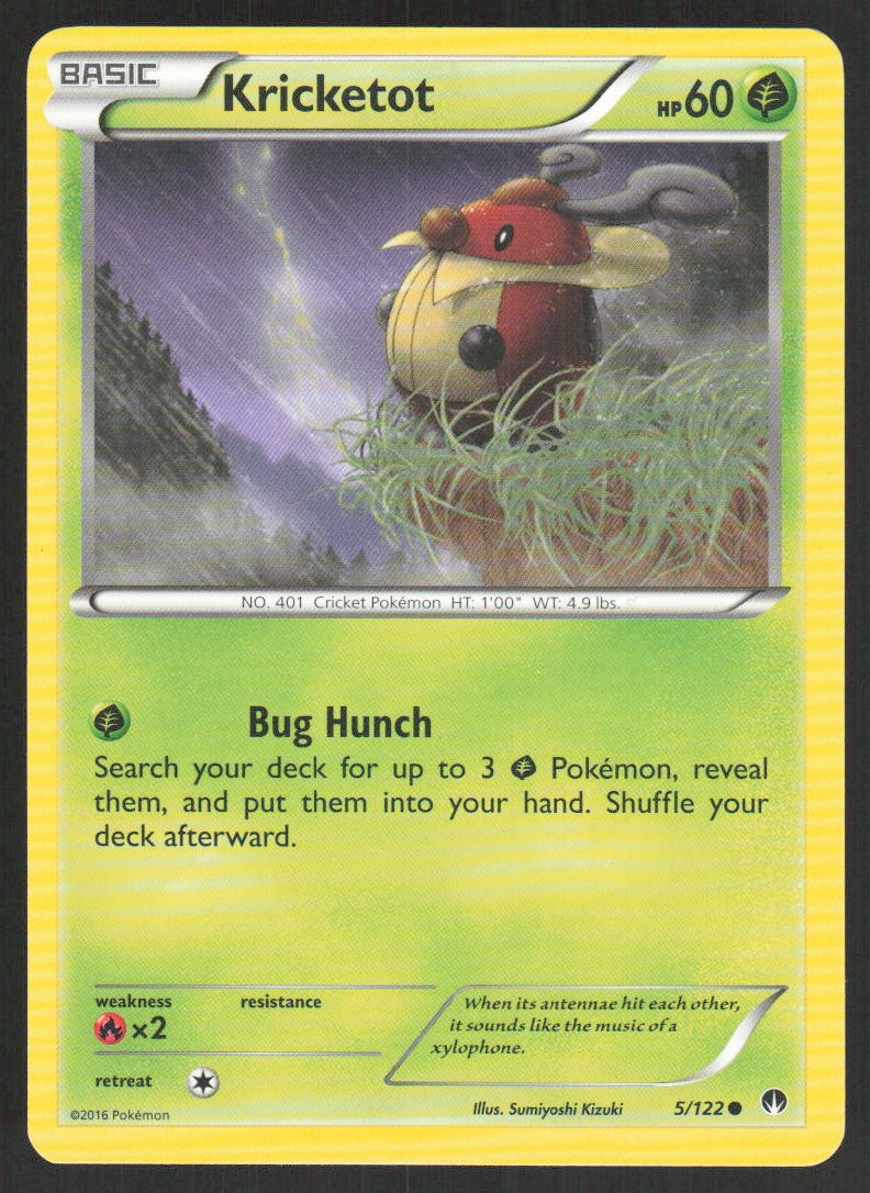 Pokemon Kricketot Common 5/122 XY - BREAKpoint LP