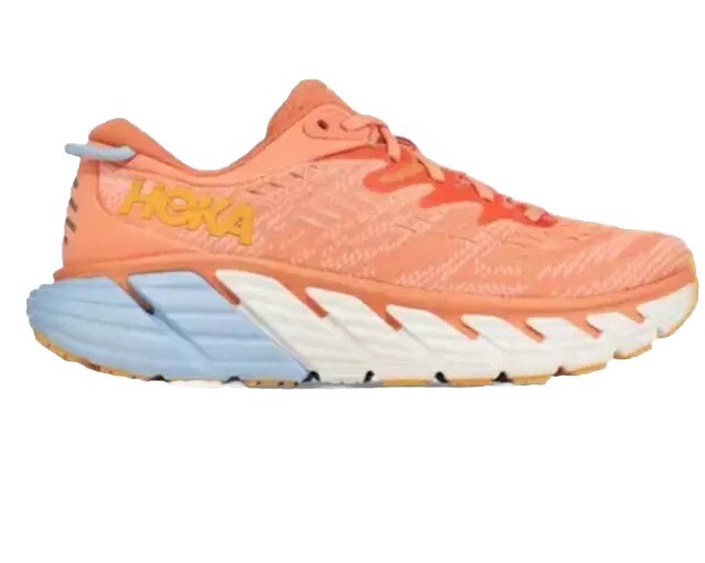 Hoka Gaviota 4 Wide Road Running Women Shell Coral/Peach  display picture 3