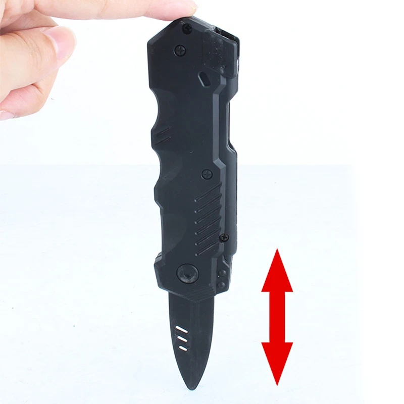 Trick Costume Knife  Fake Prank Retractable Dagger Halloween Prop Dess Up Black - Image 2 of 3