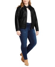 Jou Jou Trendy Plus Size Faux-leather Black Xlarge