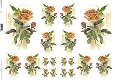 Decoupage Sammelalbum Handwerk A4 Blatt Blumenmuster