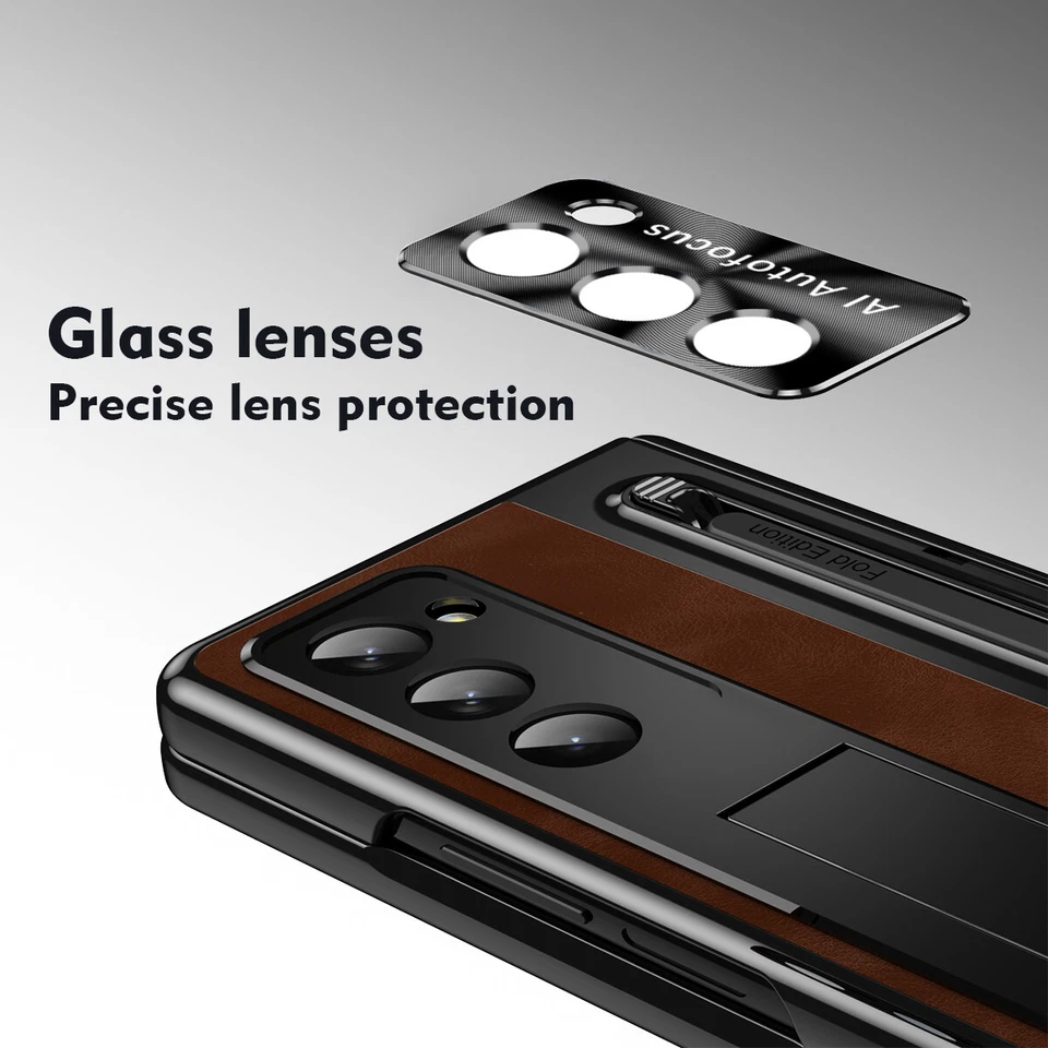 For Samsung Galaxy Z Fold 7/6/5/4 Screen Protector Hinge Stand Case + Pen Stylus - Image 4 of 4